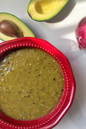 Homemade salsa verde