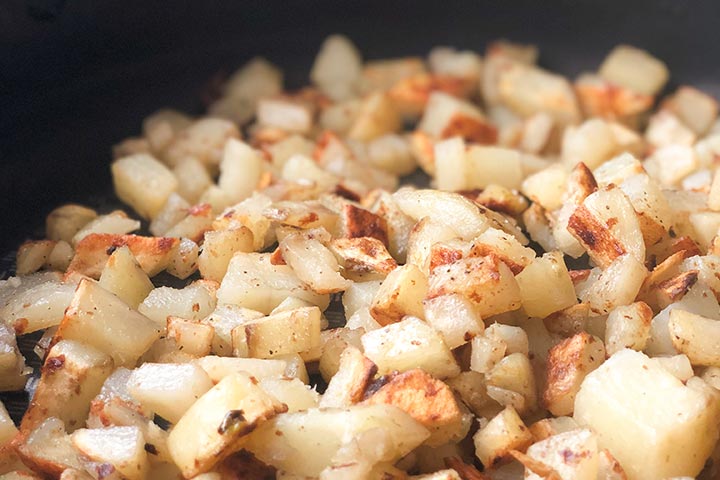 Warm and crispy potatoes.