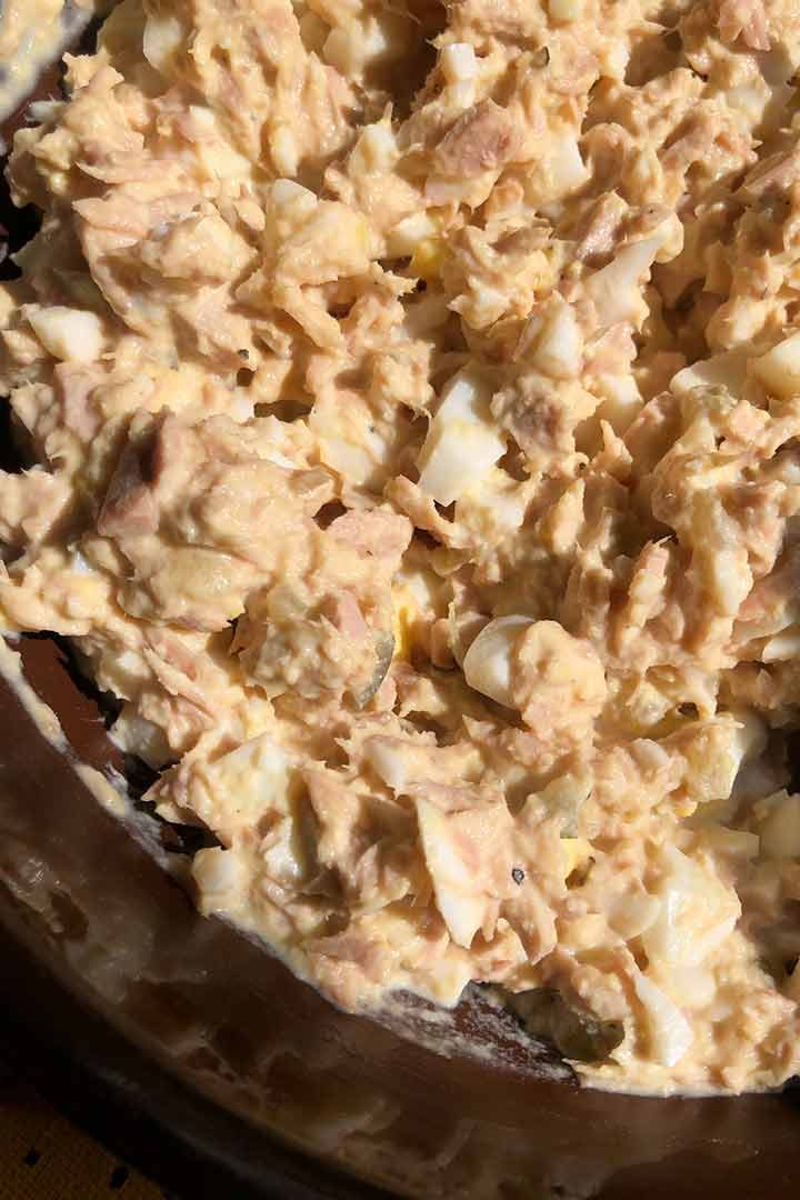 Close up of Tuna-classic-recipe for sandwich final.