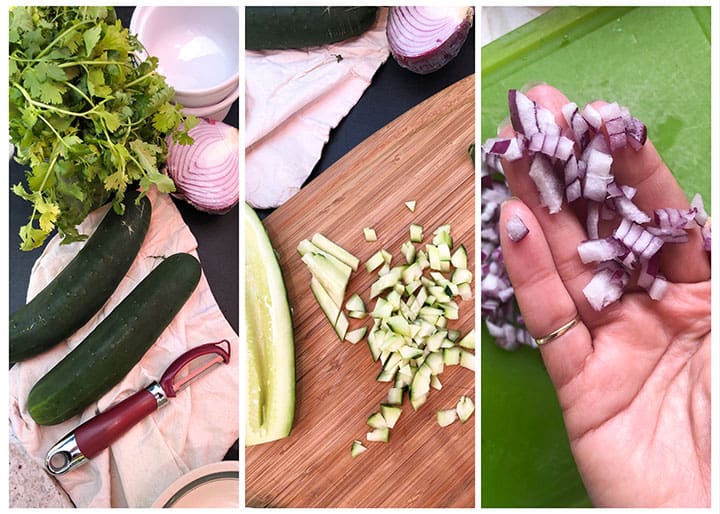 fresh-ingredients, cored and chopped.
