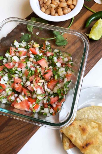 Pico de gallo recipe post.