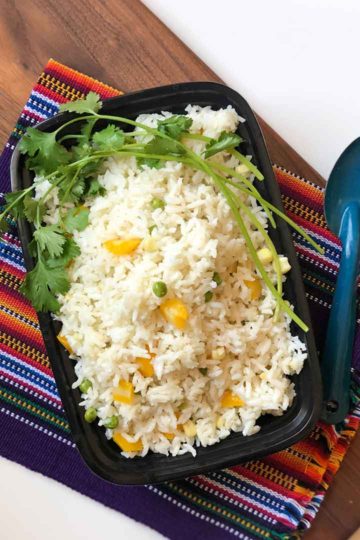 Plated Mexican White Rice