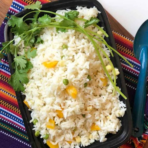 Plated Mexican White Rice