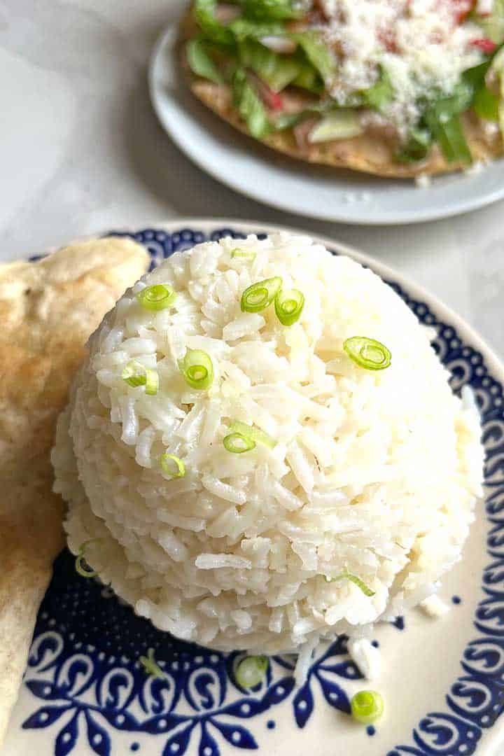 Cotija Rice Recipe in final image.