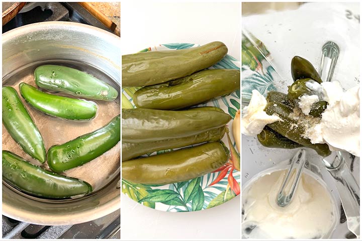 Process steps to make the spicy sauce recipe.
