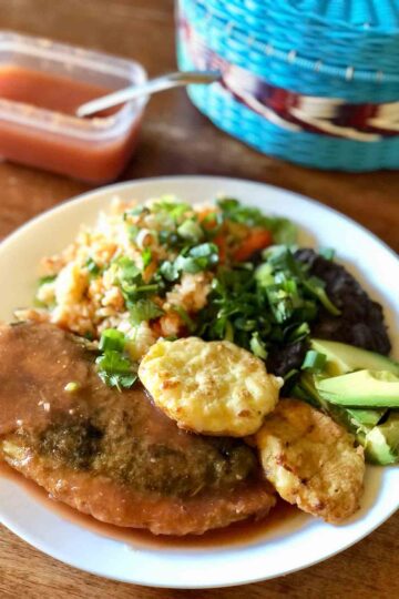 Plate of Chile Relleno Recipe Post.