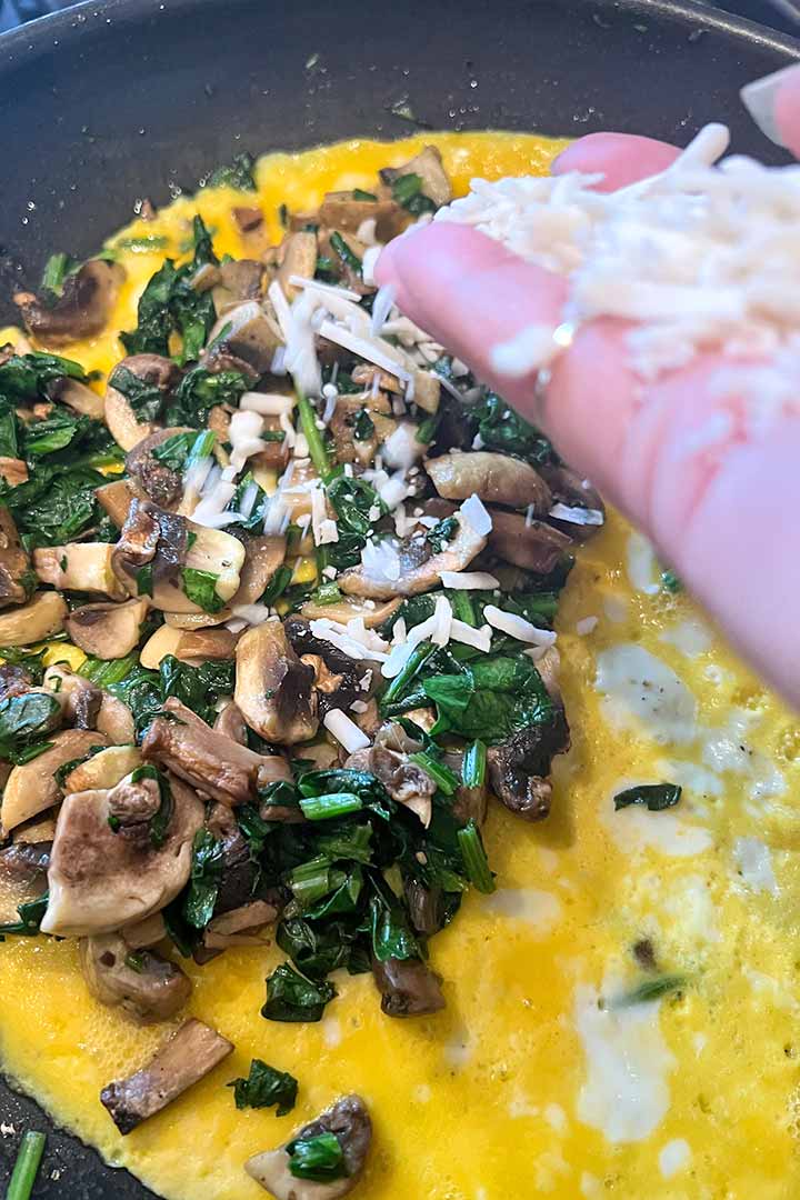 Optional shredded cheese.